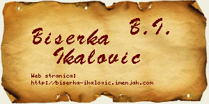 Biserka Ikalović vizit kartica